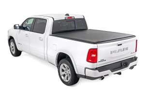 Ram 1500 Soft Roll Up Bed Cover - Rough Country - Matte Black - '19-'25 Ram 1500 Soft Roll Up Bed Cover - Rough Country - Matte Black - '19-'25